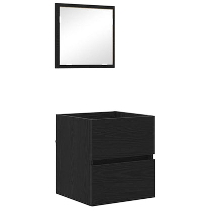Badezimmerschrank Schwarz Eichen-Optik 41 x 38,5 x 45 cm
