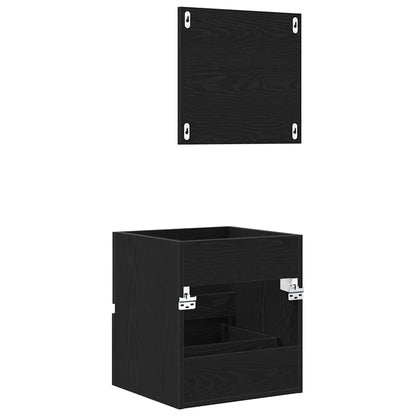 Badezimmerschrank Schwarz Eichen-Optik 41 x 38,5 x 45 cm