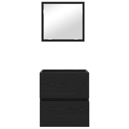 Badezimmerschrank Schwarz Eichen-Optik 41 x 38,5 x 45 cm