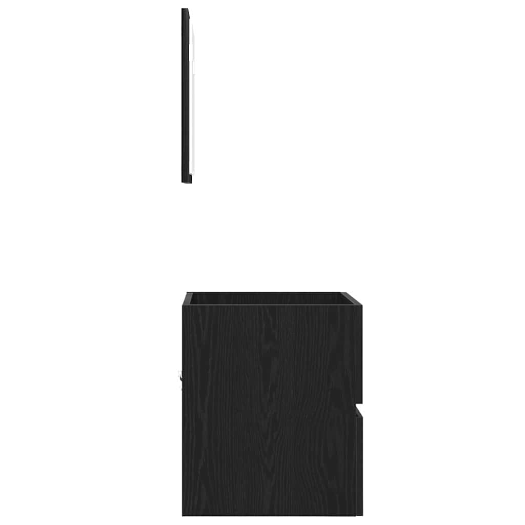 Badezimmerschrank Schwarz Eichen-Optik 41 x 38,5 x 45 cm