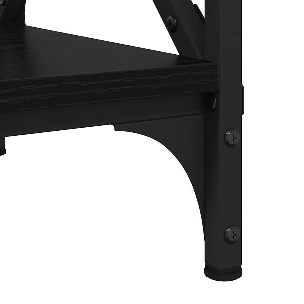 Couchtisch Schwarz Eichen-Optik 80 x 45 x 45.5 cm Holzwerkstoff