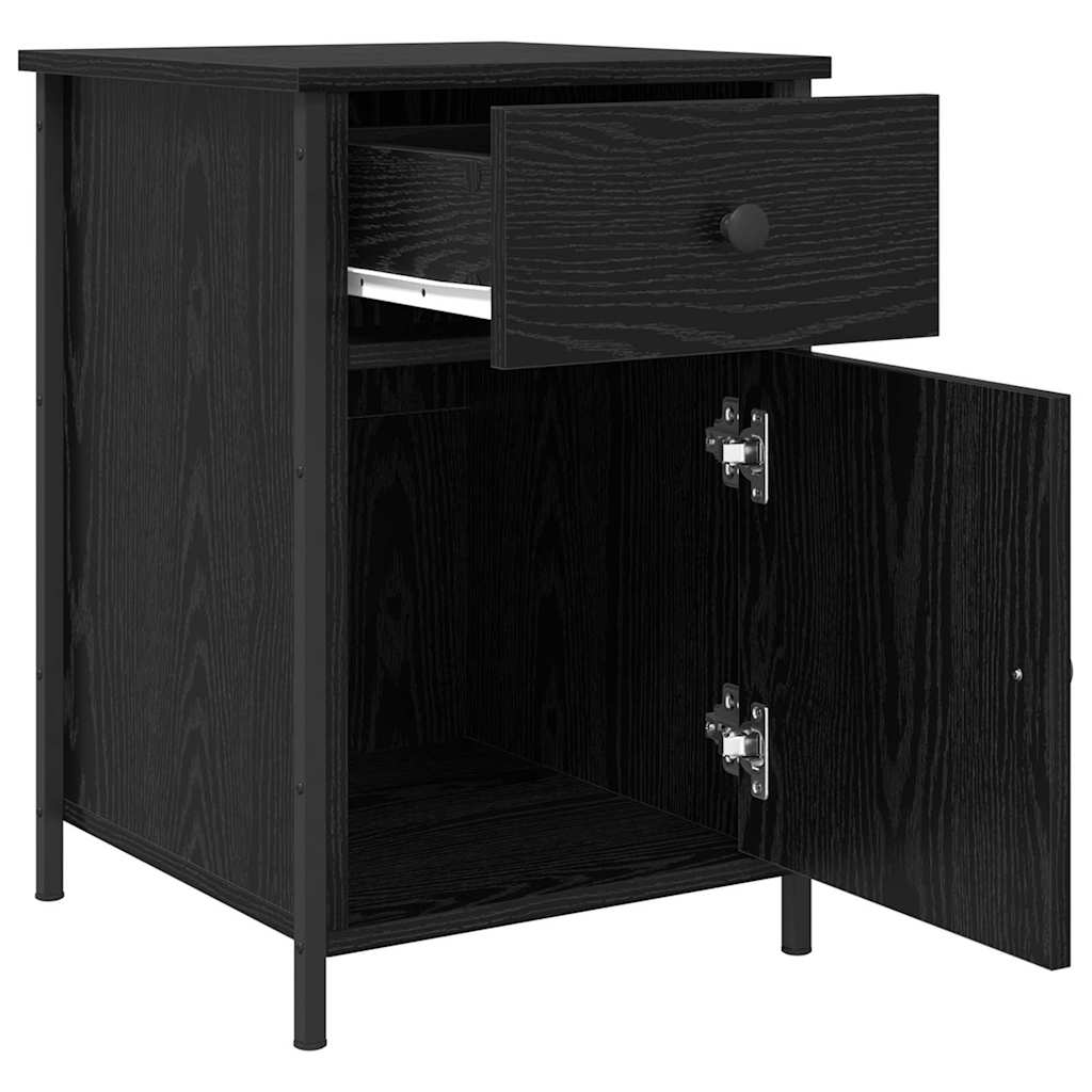 Nachttisch Schwarz Eichen-Optik 40 x 42 x 60 cm Holzwerkstoff