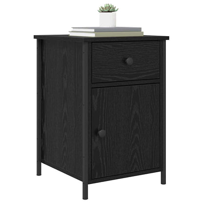Nachttisch Schwarz Eichen-Optik 40 x 42 x 60 cm Holzwerkstoff
