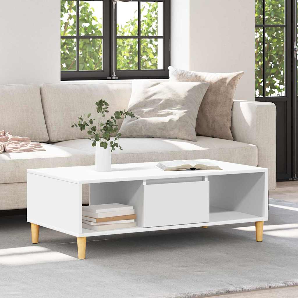 Couchtisch Weiß 102 x 55 x 35 cm Holzwerkstoff