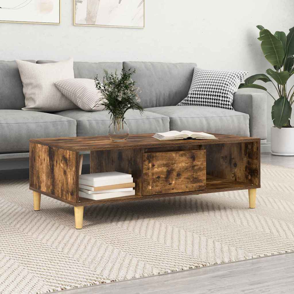 Couchtisch Räuchereiche 102 x 55 x 35 cm Holzwerkstoff