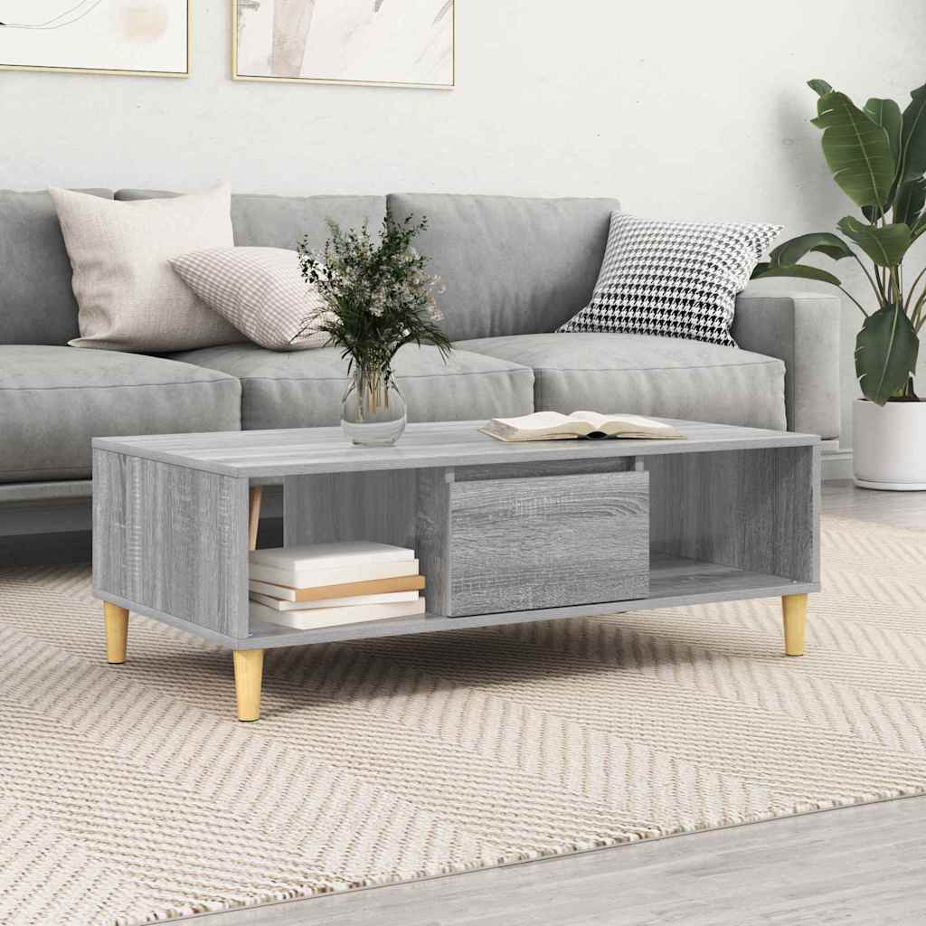 Couchtisch Grau Sonoma 103,5 x 60 x 35 cm Holzwerkstoff