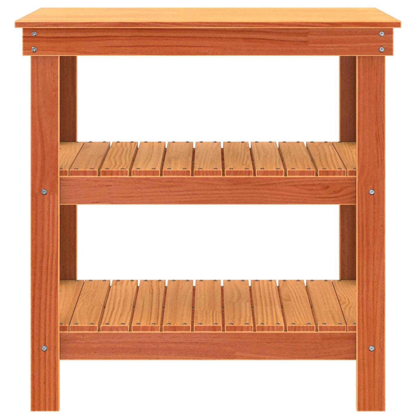 Werkbank mit Regal 78,5 x 50 x 80 cm Massives Kiefernholz