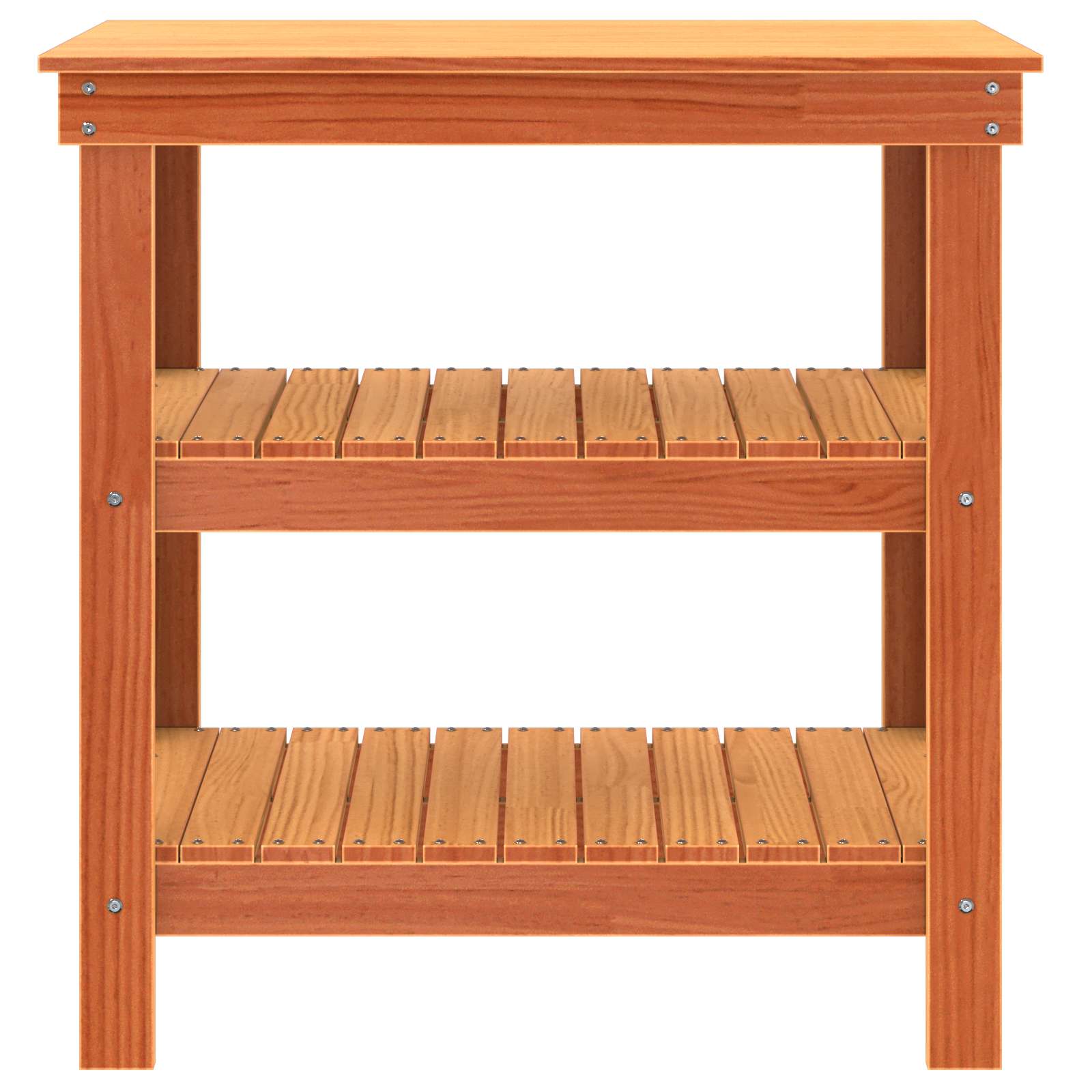 Werkbank mit Regal 78,5 x 50 x 80 cm Massives Kiefernholz