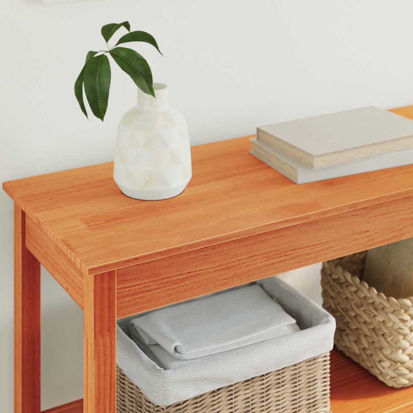 Konsolentisch Wachsbraun 110 x 40 x 75 cm Massives Kiefernholz