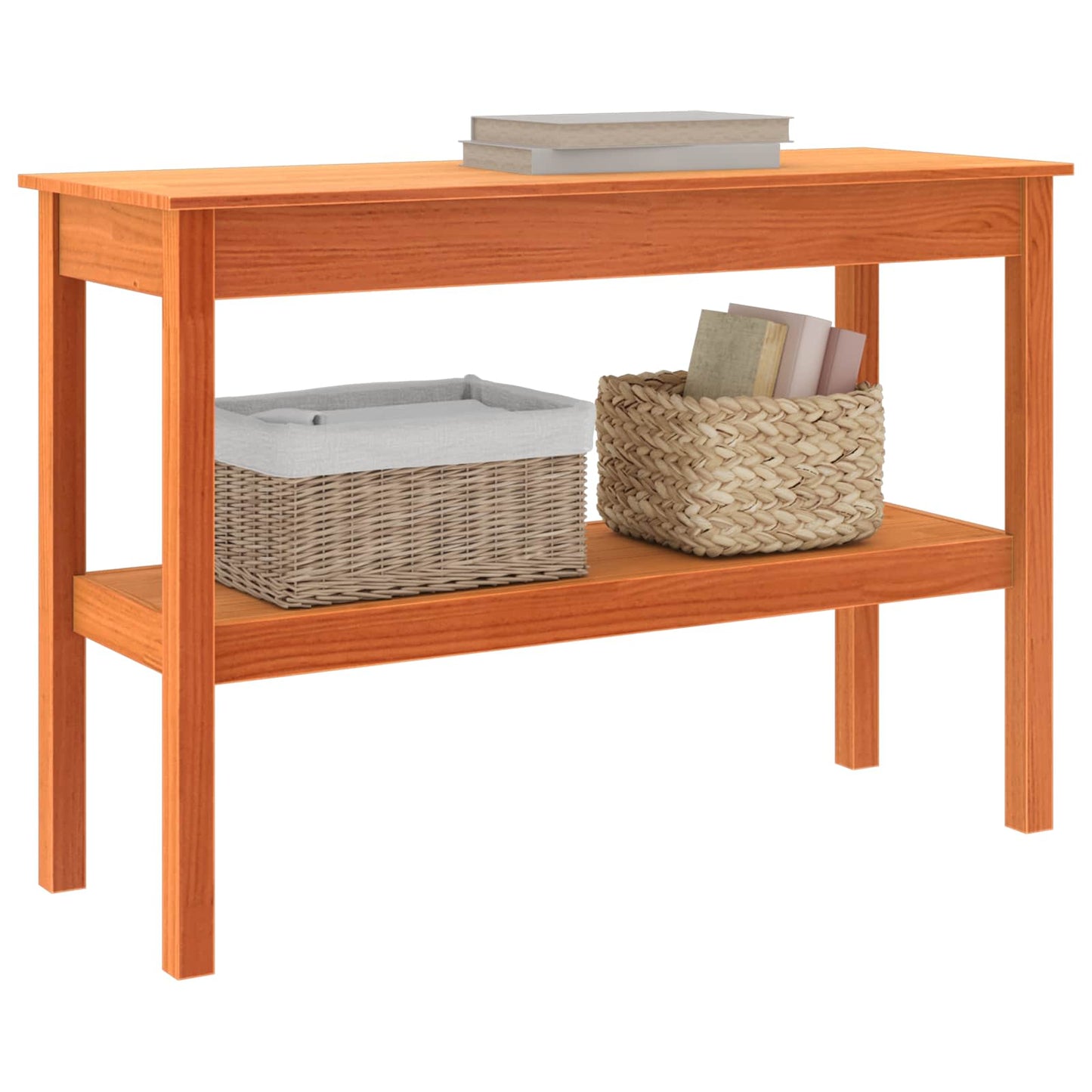 Konsolentisch Wachsbraun 110 x 40 x 75 cm Massives Kiefernholz