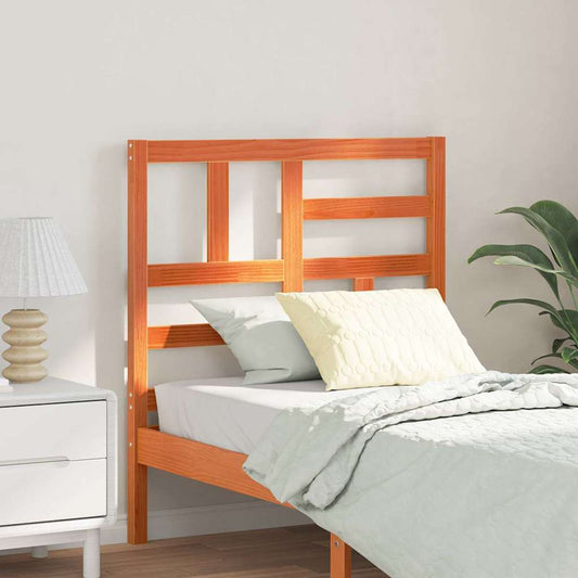 Bett Kopfteil Wachsbraun 80.5 x 4 x 104 cm Massivholz Kiefer
