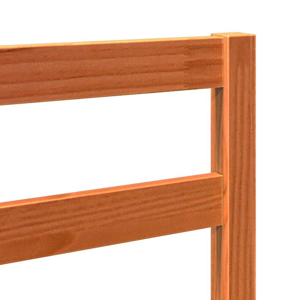 Bett Kopfteil Wachsbraun 105.5 x 4 x 104 cm Massivholz Kiefer