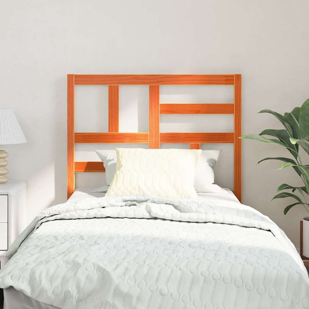 Bett Kopfteil Wachsbraun 105.5 x 4 x 104 cm Massivholz Kiefer