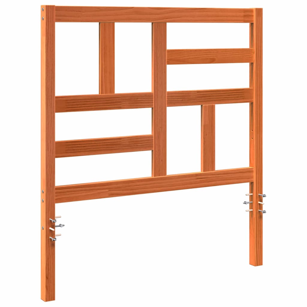 Bett Kopfteil Wachsbraun 105.5 x 4 x 104 cm Massivholz Kiefer