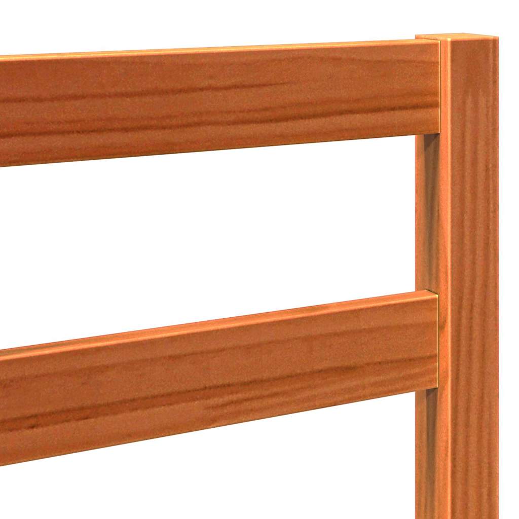 Bett Kopfteil Wachsbraun 145.5 x 4 x 104 cm Massivholz Kiefer