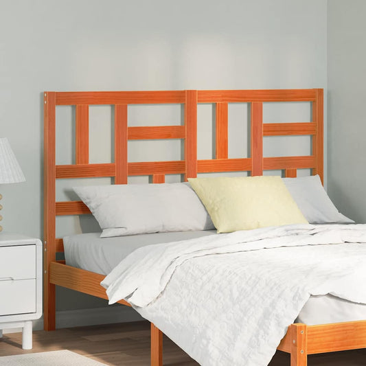 Bett Kopfteil Wachsbraun 145.5 x 4 x 104 cm Massivholz Kiefer