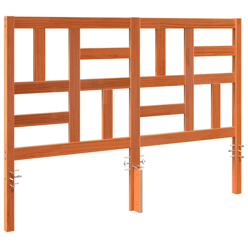 Bett Kopfteil Wachsbraun 145.5 x 4 x 104 cm Massivholz Kiefer