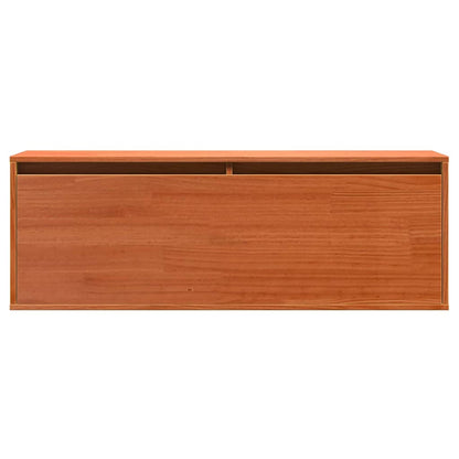 Wandschrank Wachsbraun 100 x 30 x 35 cm Massives Kiefernholz
