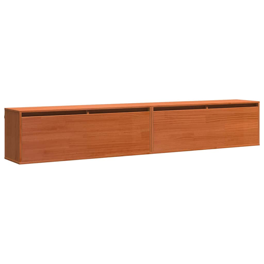 Wandschränke mit Regal 2 pcs Wachsbraun 100 x 30 x 35 cm