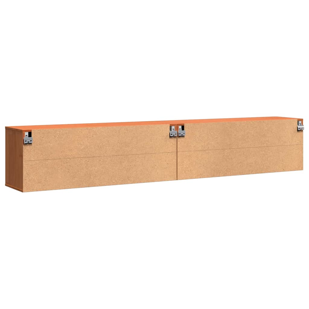 Wandschränke mit Regal 2 pcs Wachsbraun 100 x 30 x 35 cm