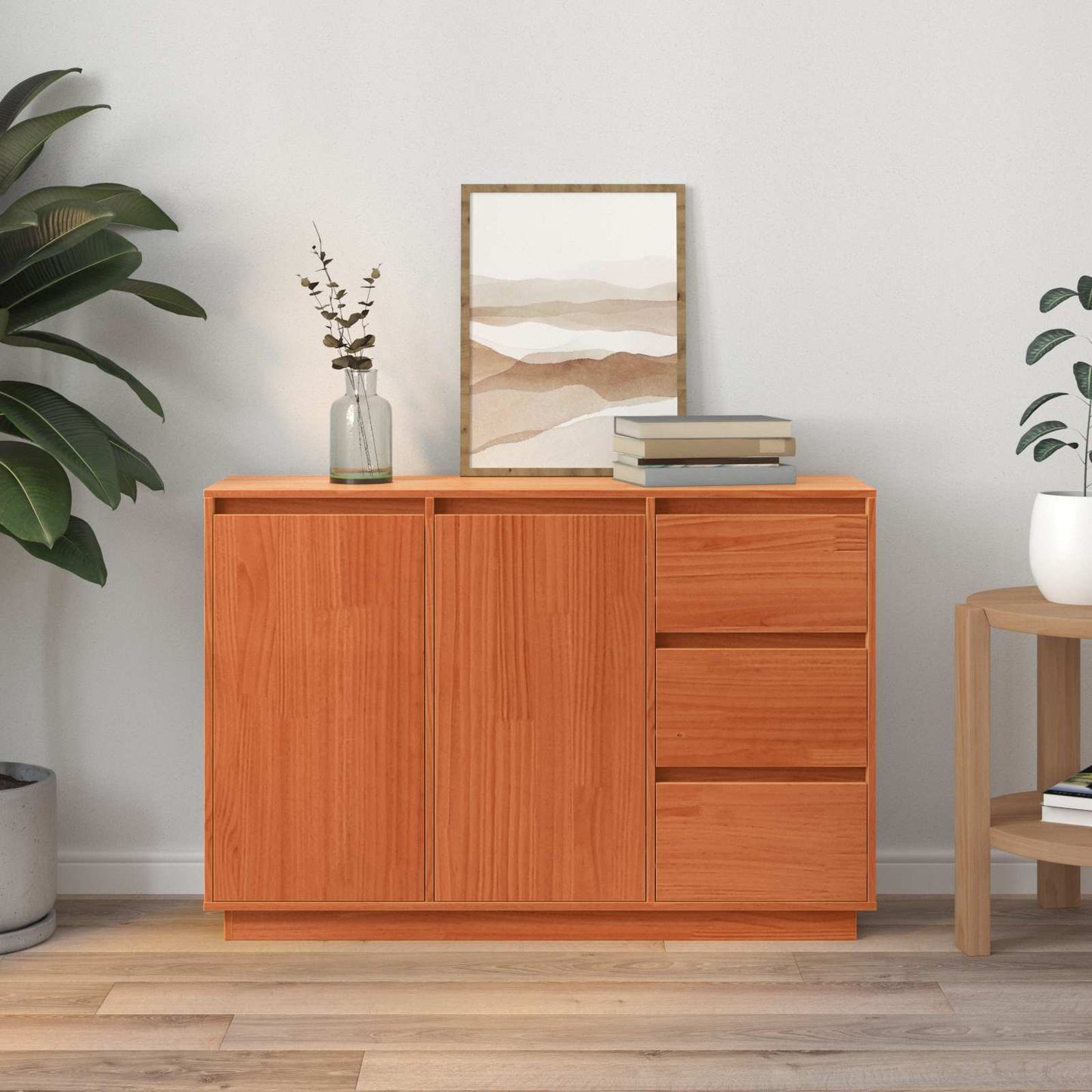 Sideboard mit Schubladen Braun Eichen-Optik 111 x 34 x 75 cm