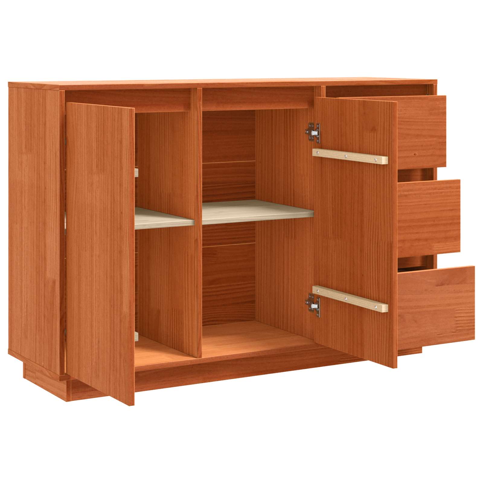 Sideboard mit Schubladen Braun Eichen-Optik 111 x 34 x 75 cm