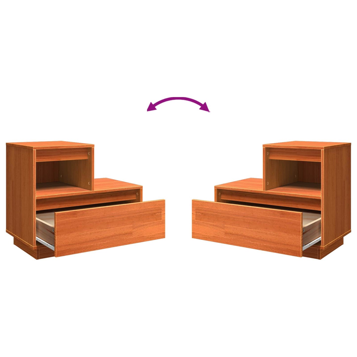 Nachttisch Wachsbraun 60 x 34 x 51 cm Holzwerkstoff