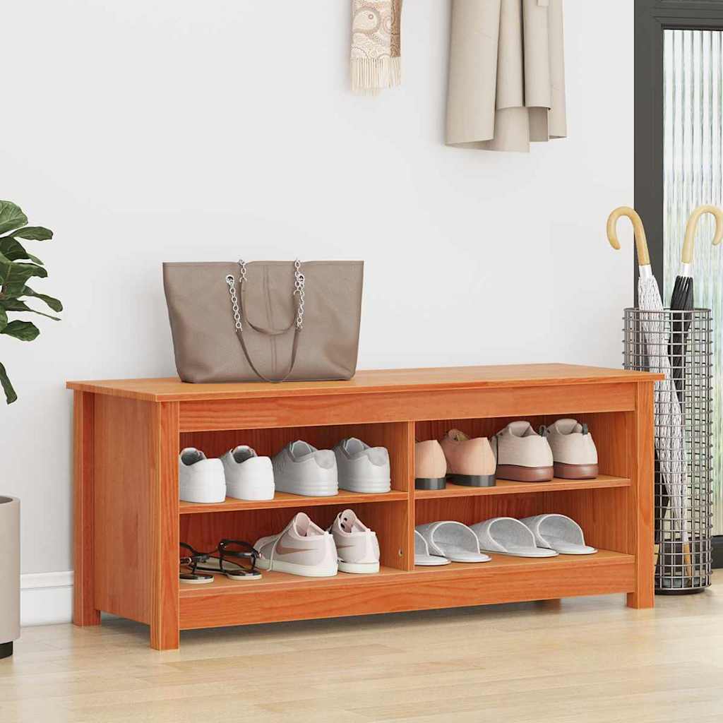Sitzbank mit Stauraum 110 x 38 x 45,5 cm Massives Kiefernholz