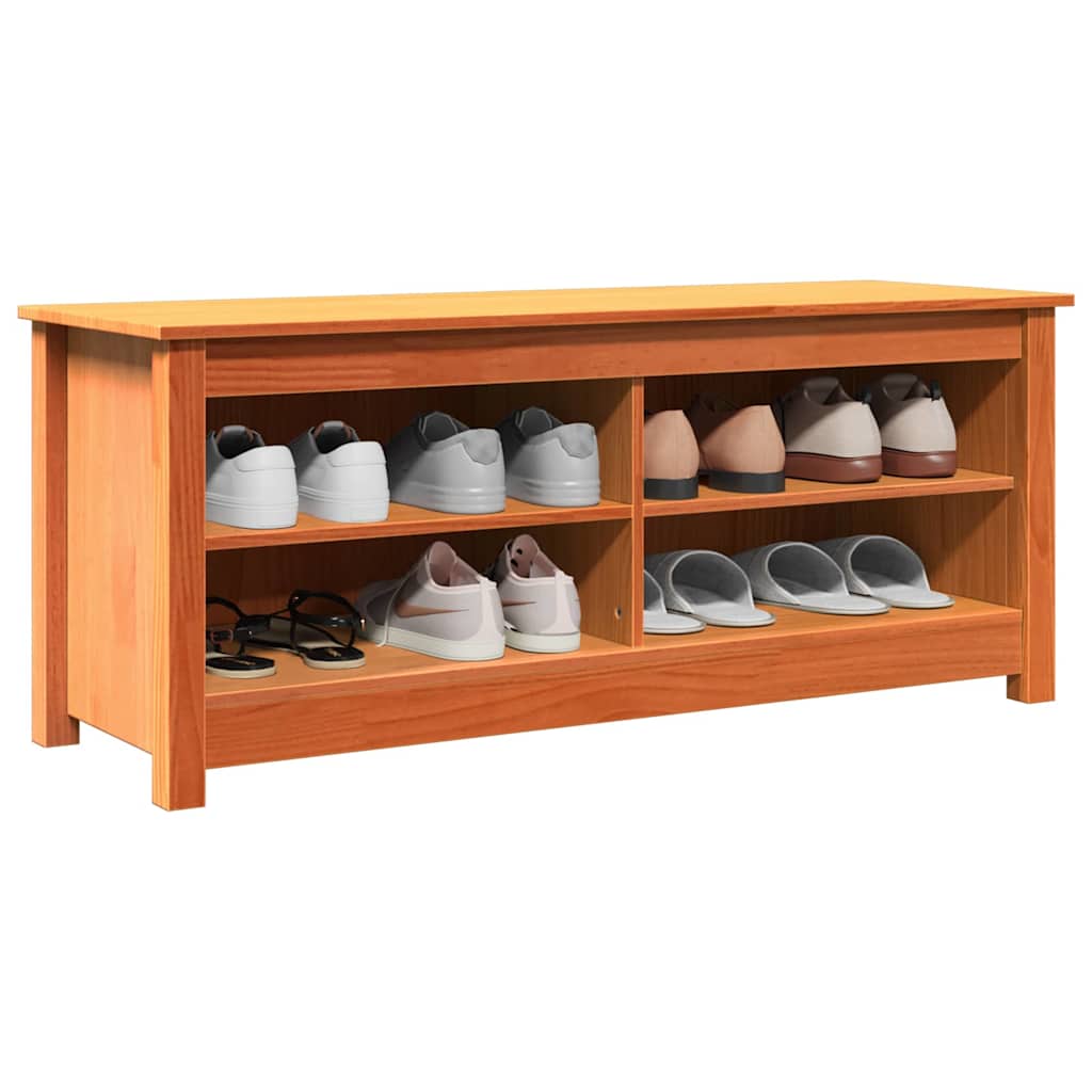 Sitzbank mit Stauraum 110 x 38 x 45,5 cm Massives Kiefernholz