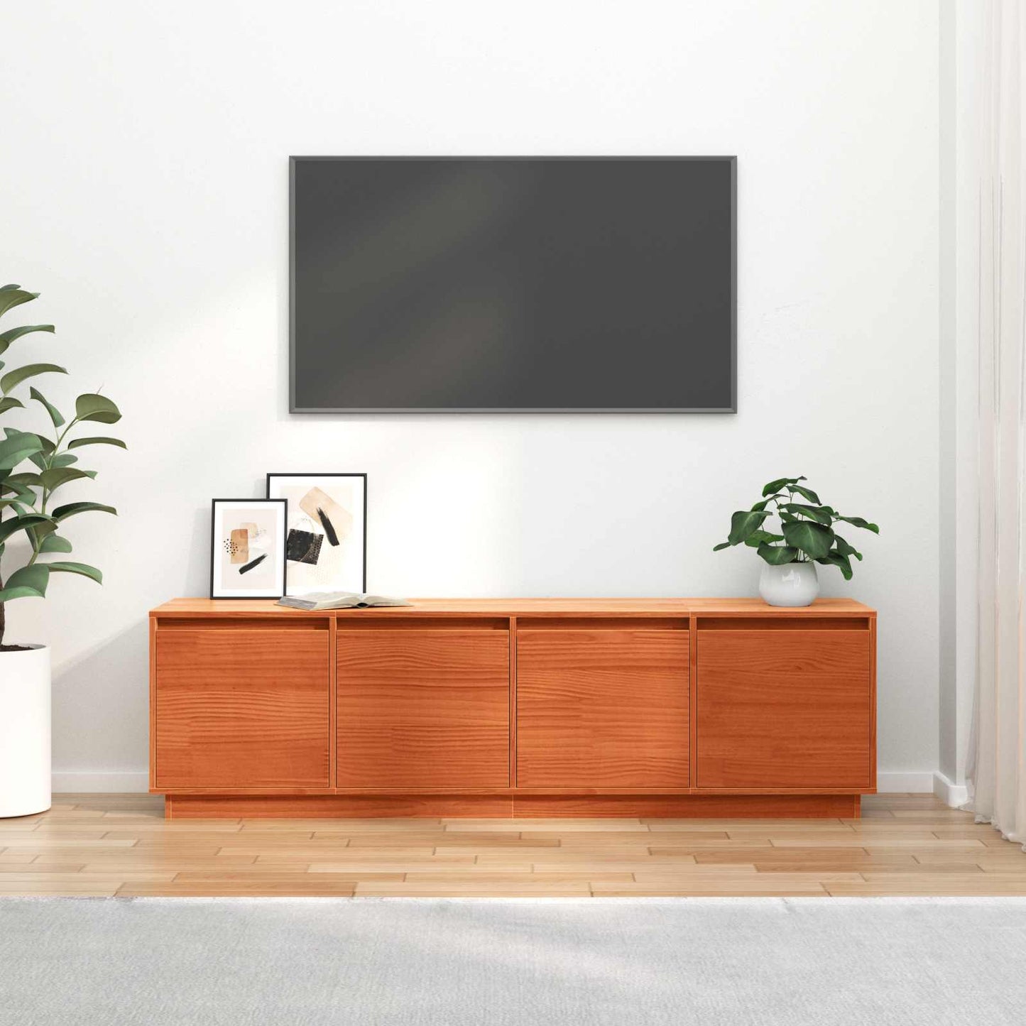 TV-Schränk 156 x 37 x 45 cm Braun Holzwerkstoff