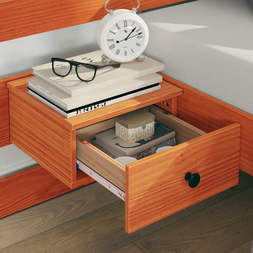 Bettgestell mit Schubladen Braun 120 x 200 cm