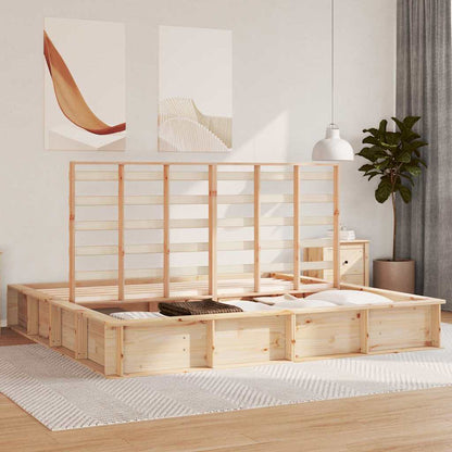 Bettrahmen Braun 200 x 200 cm Massives Kiefernholz