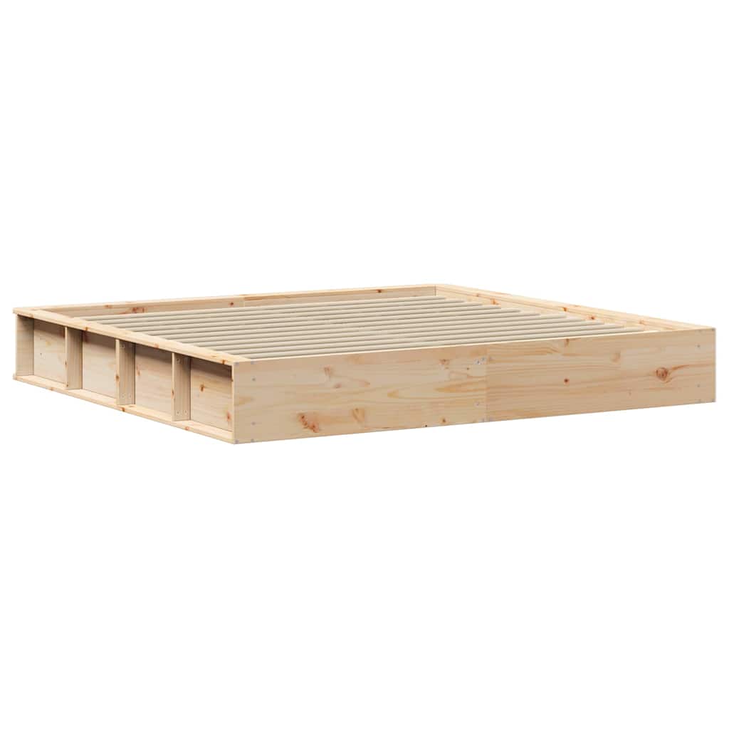 Bettrahmen Braun 200 x 200 cm Massives Kiefernholz