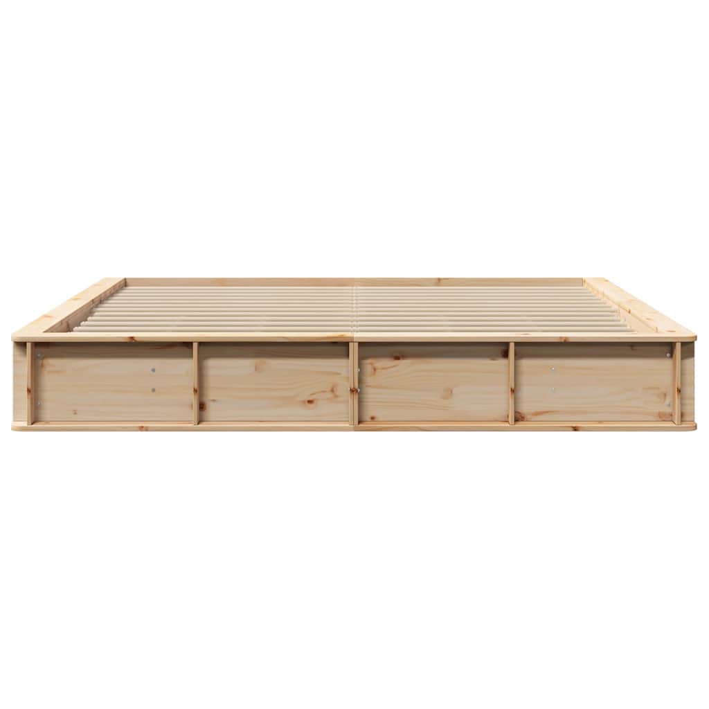 Bettrahmen Braun 200 x 200 cm Massives Kiefernholz