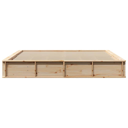 Bettrahmen Braun 200 x 200 cm Massives Kiefernholz