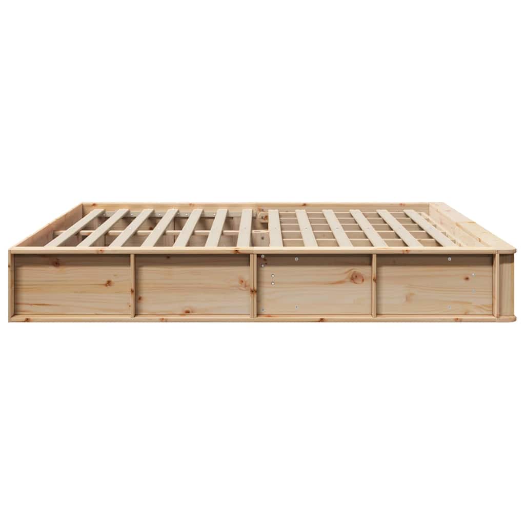 Bettrahmen Braun 200 x 200 cm Massives Kiefernholz
