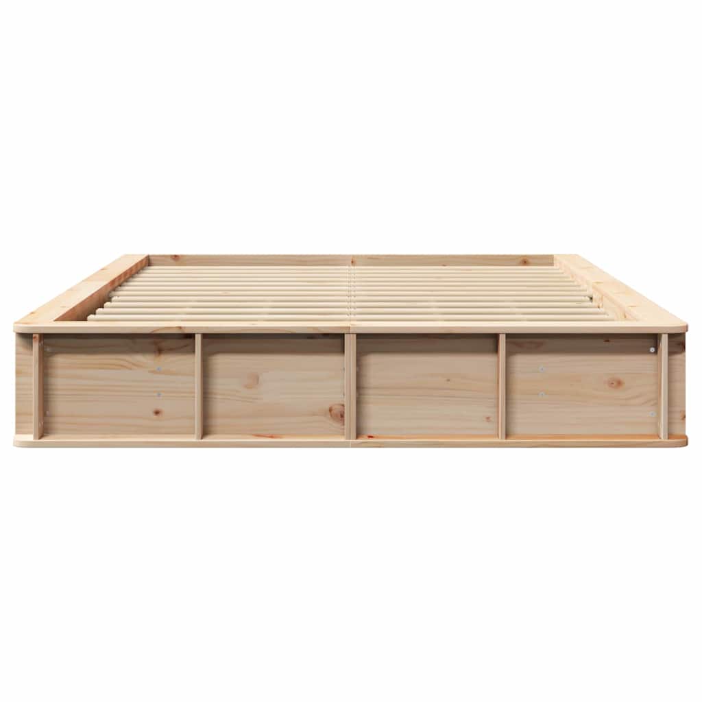 Bettrahmen Braun 150 x 200 cm Massives Kiefernholz