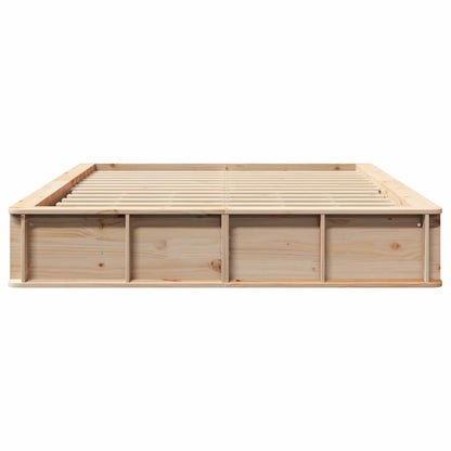 Bettrahmen Braun 150 x 200 cm Massives Kiefernholz
