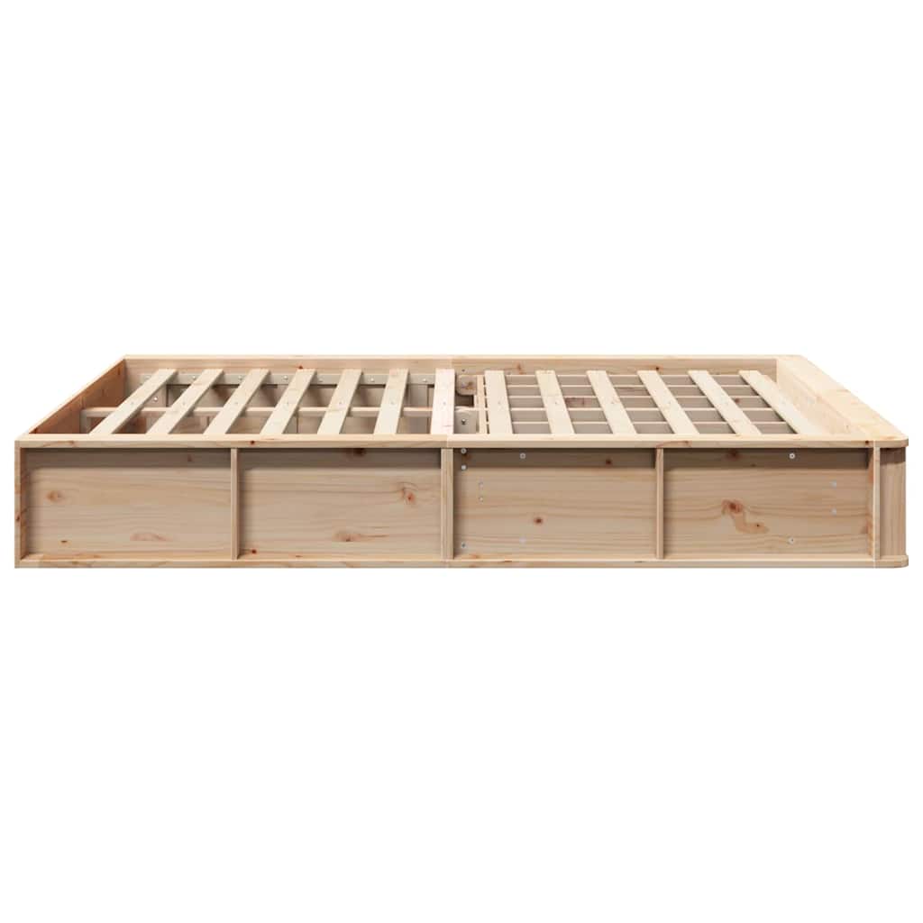 Bettrahmen Braun 150 x 200 cm Massives Kiefernholz