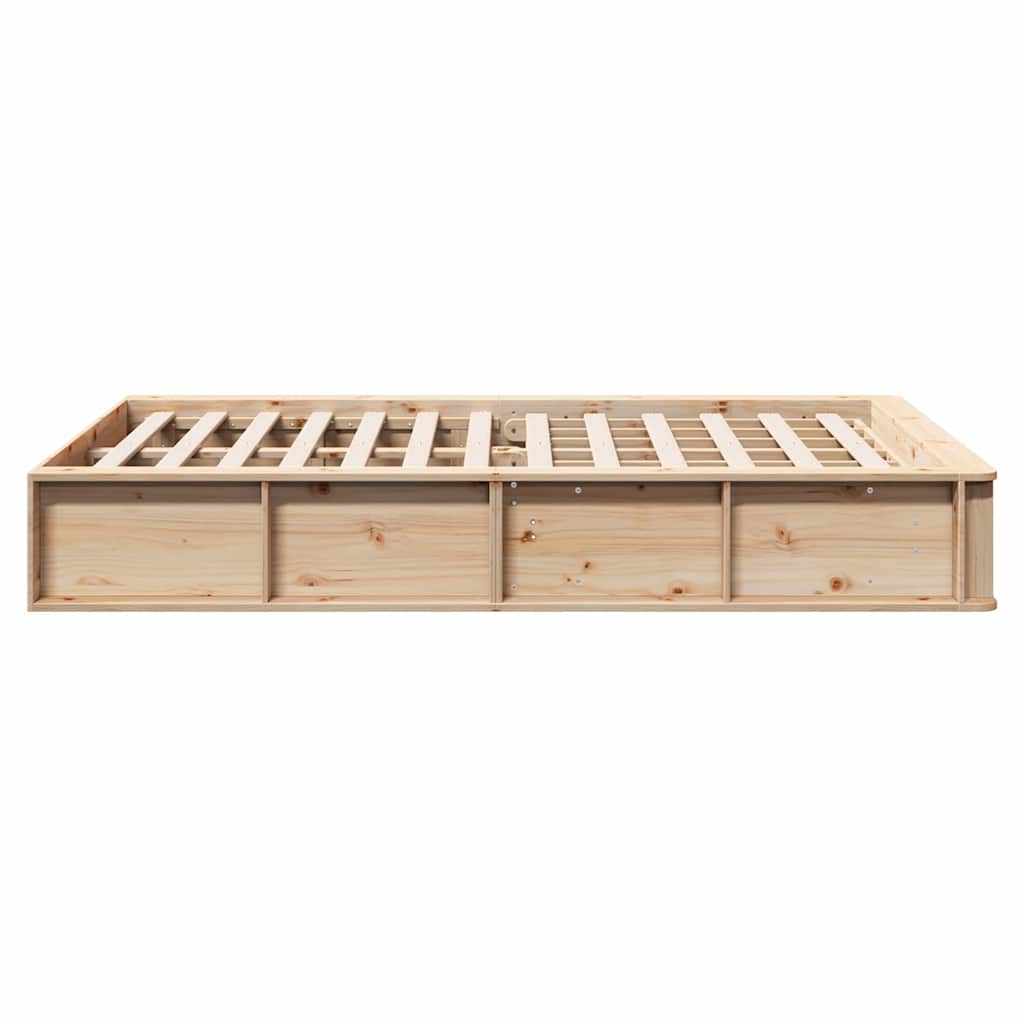 Bettrahmen Braun 120 x 200 cm Massives Kiefernholz