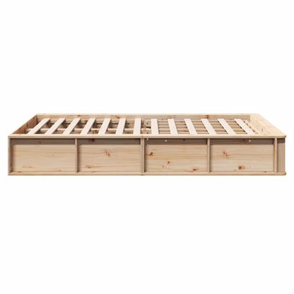 Bettrahmen Braun 120 x 200 cm Massives Kiefernholz