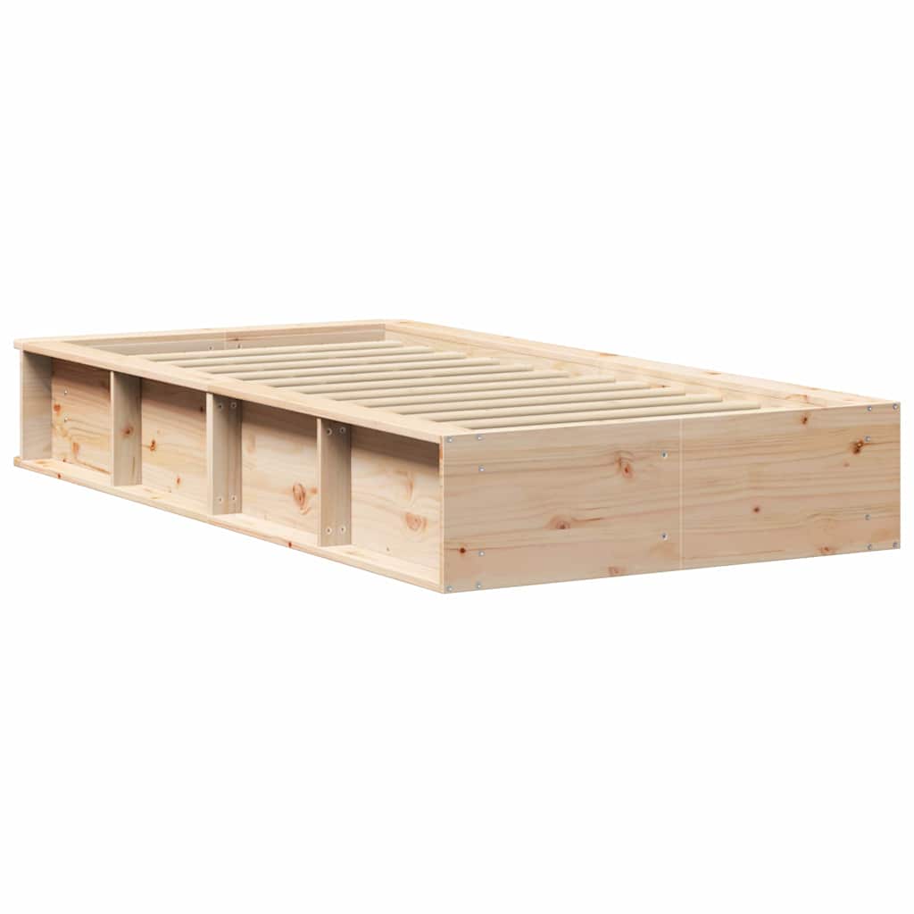 Bettrahmen Braun 100 x 200 cm Massives Kiefernholz