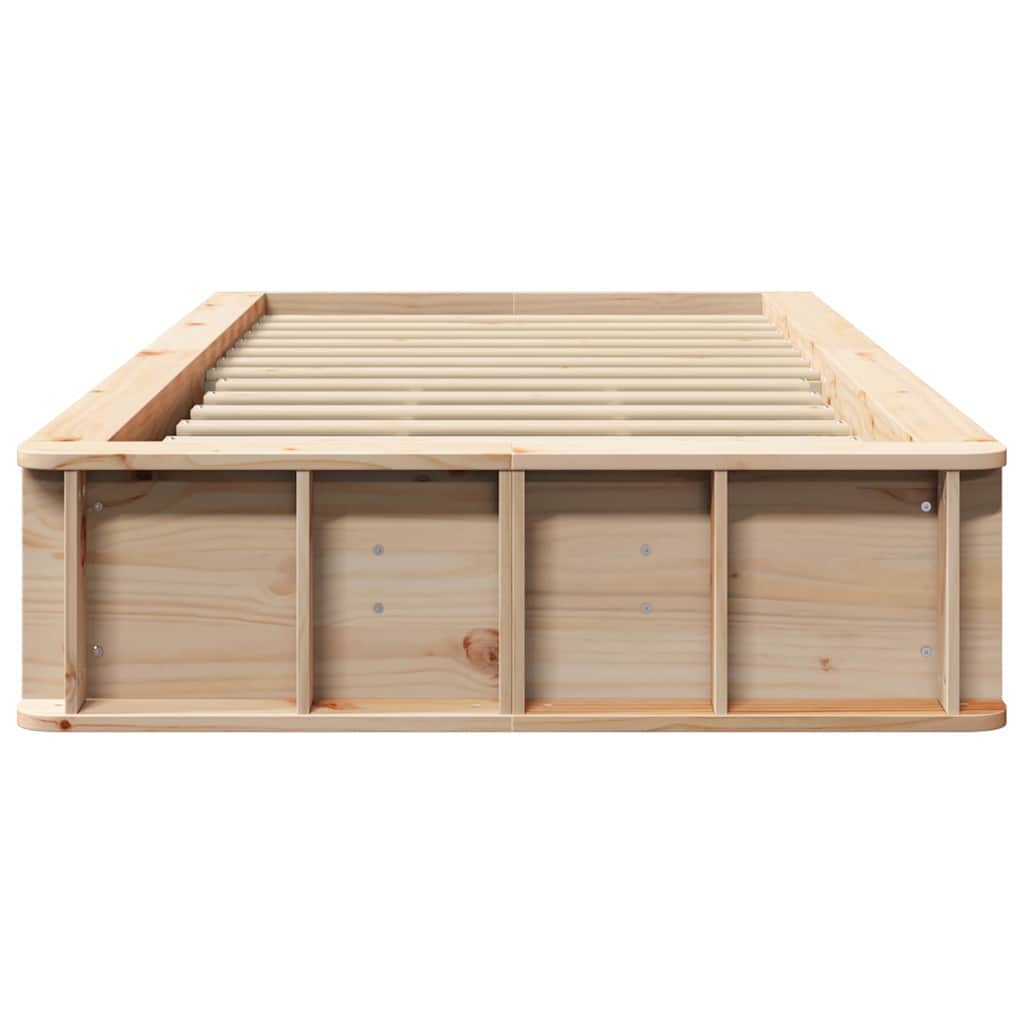Bettrahmen Braun 100 x 200 cm Massives Kiefernholz