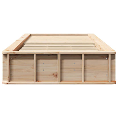 Bettrahmen Braun 90 x 200 cm Massives Kiefernholz