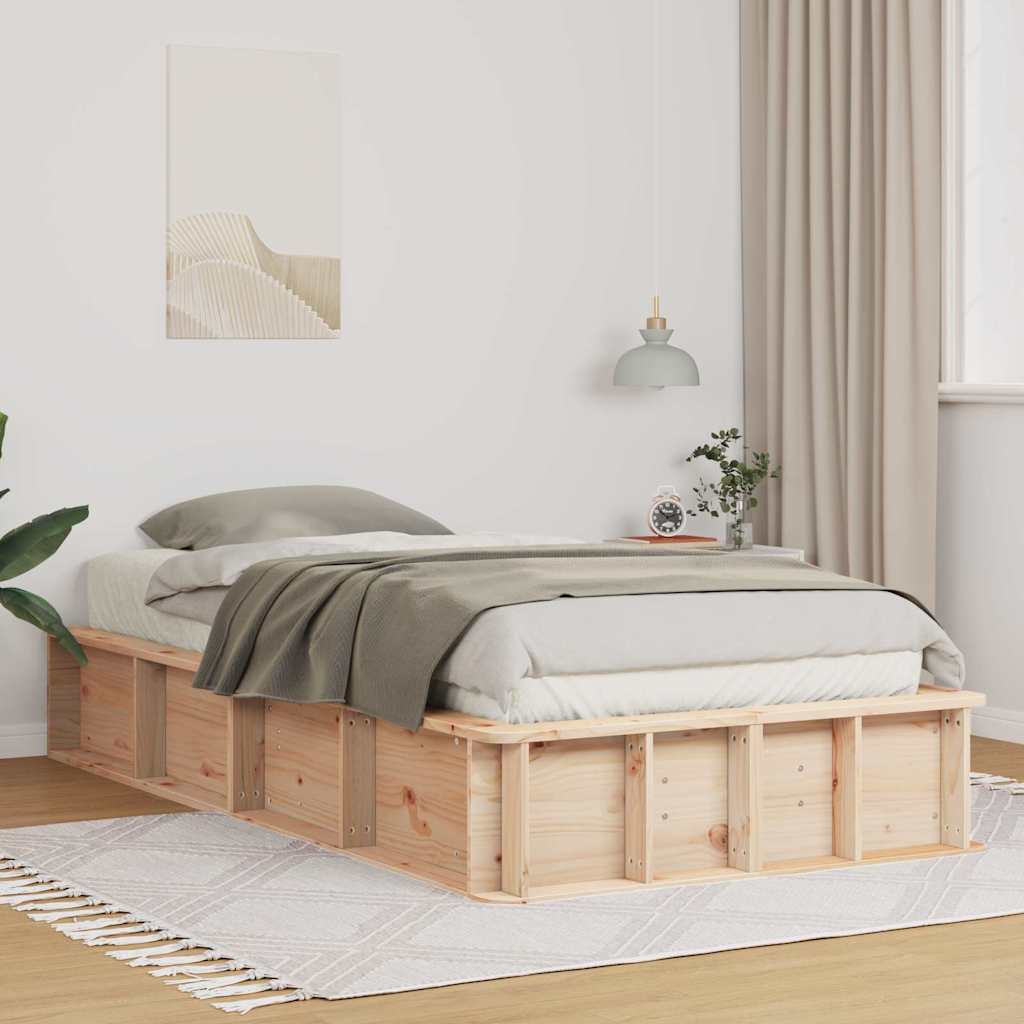 Bettrahmen Braun 80 x 200 cm Massives Kiefernholz