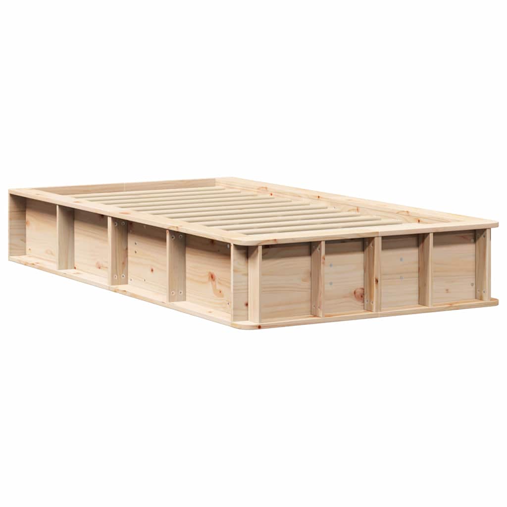 Bettrahmen Braun 90 x 190 cm Massives Kiefernholz