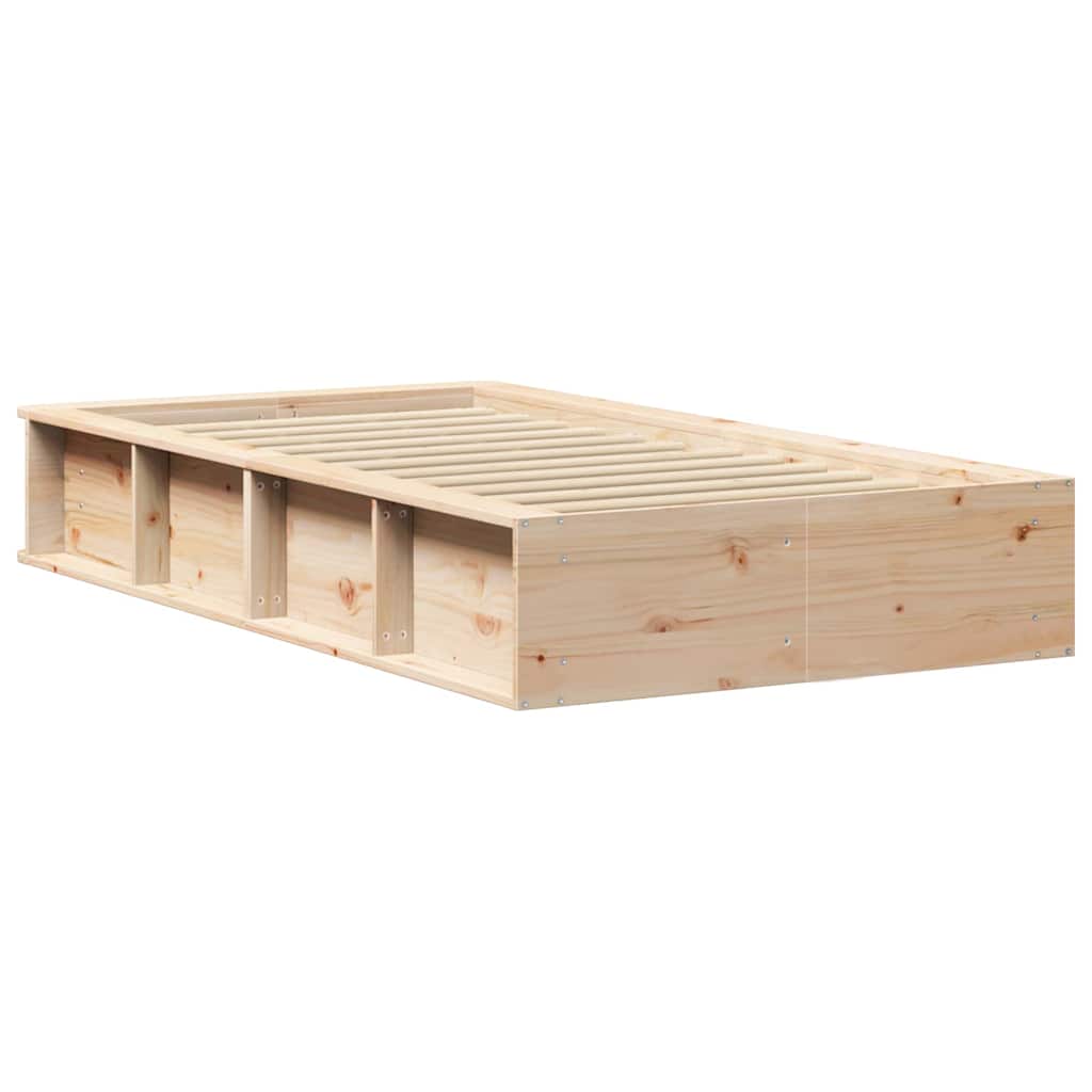 Bettrahmen Braun 90 x 190 cm Massives Kiefernholz