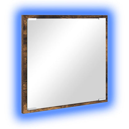 LED-Badezimmerspiegel Geräucherte Eiche 40 x 37 x 8.5 cm