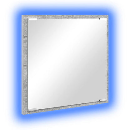 LED-Badezimmerspiegel Graues Sonoma 40 x 37 x 8.5 cm