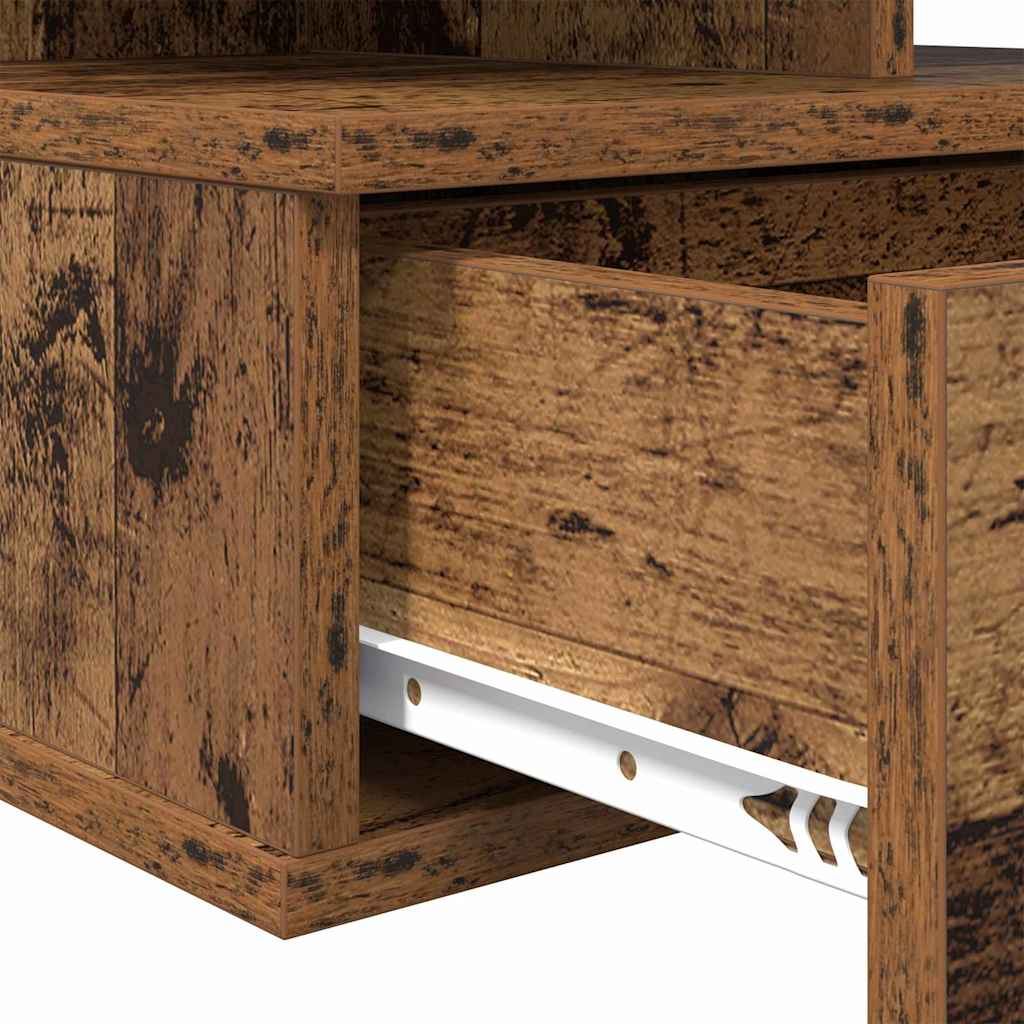 Schwebender Nachttisch Altholz 40 x 31 x 27 cm Holzwerkstoff